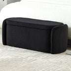 Entryway Upholstered Fabric Storage Ottoman