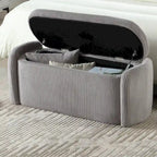 Entryway Upholstered Fabric Storage Ottoman