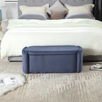Entryway Upholstered Fabric Storage Ottoman