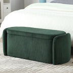 Entryway Upholstered Fabric Storage Ottoman