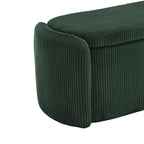 Entryway Upholstered Fabric Storage Ottoman