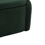 Entryway Upholstered Fabric Storage Ottoman