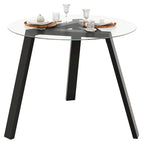 Table de salle à manger ronde en verre Costway 36" pour 4 personnes avec plateau en verre trempé - Voir détails