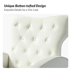 Chaise touffetée Abadiana avec accent et piètement en métal