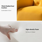 Chaise touffetée Abadiana avec accent et piètement en métal