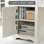 Bureau d'angle exécutif en forme de L 60 Farmhouse, bureau d'angle en bois, bureau d'ordinateur