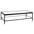 Table basse Alexis en métal et verre
