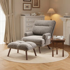 Fauteuil inclinable réglable avec pouf