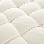 Canapé-lit Chenille avec dossier touffeté et 2 oreillers détachables pour le salon