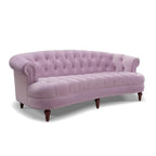 Canapé capitonné chesterfield La Rosa 84 en velours, style moderne du milieu du siècle