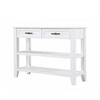 Table console de 42 po avec tiroirs et étagères à niveaux